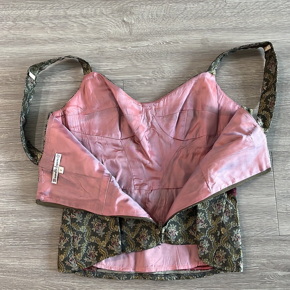 Nanette Lepore Vintage Tapestry Brocade Corset Top - Picture 5 of 7